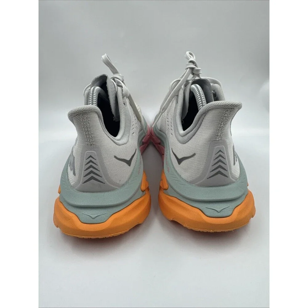 Hoka One One Women’s Clifton Edge Running Shoes Us10 Gray Pink Orange 1110511